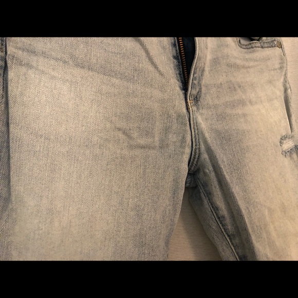 AG high rise slim flare crop distressed jeans - Picture 7 of 7